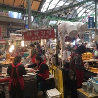 Photo taken at Gwangjang Market by Janice L. on 4/12/2017