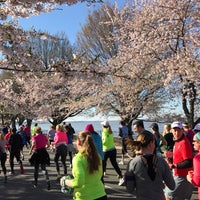 Photo taken at Cherry Blossom 10 Miler by Sarah S. on 4/2/2017