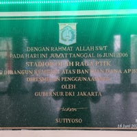 Photo taken at Stadion Olah Raga PTIK by agung d. on 6/18/2023