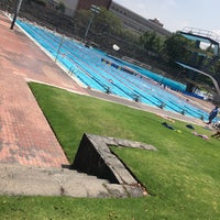 Photo taken at Alberca Olimpica Universitaria CU by Guillermo D. on 5/9/2018