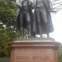 Photo taken at Goethe &amp;amp; Schiller Statue by Daniel Z. on 2/12/2014