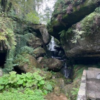 Photo taken at Lichtenhainer Wasserfall by apfelgurkebirne on 8/30/2023