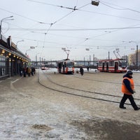 Photo taken at Трамвайная конечная станция &amp;quot;Купчино&amp;quot; by Алексей Л. on 2/13/2017