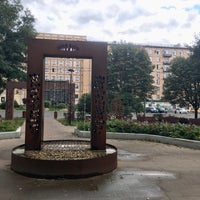 Photo taken at Сквер у м. Автозаводская by Natalie on 8/3/2021