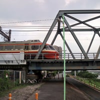 Photo taken at 小田急小田原線 相模川橋梁 by YRQRL on 6/12/2018