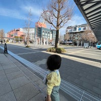 Photo taken at センター北駅前 芝生広場 by Jo J. on 3/9/2023