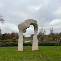 Photo taken at Henry Moore&amp;#39;s Travertine Arch by Marek H. on 11/19/2021