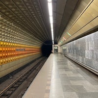 Photo taken at Metro =A= Hradčanská by Marek H. on 7/17/2021