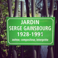 Photo taken at Jardin Serge Gainsbourg by Bastien N. on 4/24/2013