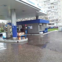 Photo taken at Газпромнефть АЗС № 131 by Bezzzsahara on 11/3/2012