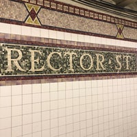 Photo taken at MTA Subway - Rector St (R/W) by Ryan D. on 12/16/2017