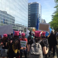 Photo taken at Trump Not Welcome March by Anna J. on 5/24/2017