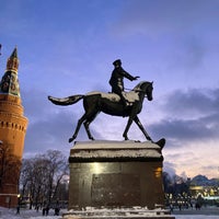 Photo taken at Marshal Zhukov Monument by Яков Т. on 1/23/2022