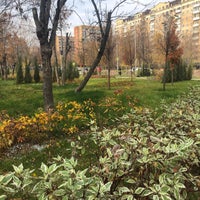 Photo taken at Сквер на 1-й Фрунзенской by Yuri G. on 10/21/2019