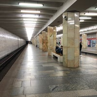 Photo taken at metro Polezhayevskaya by Yuri G. on 3/2/2021