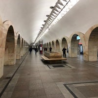 Photo taken at metro Kuznetsky Most by Yuri G. on 4/15/2020