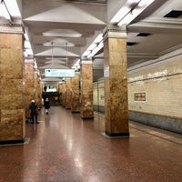 Photo taken at metro Arbatskaya, line 4 by Yuri G. on 12/17/2021