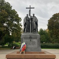 Photo taken at Памятник Кириллу и Мефодию by Yuri G. on 9/8/2021
