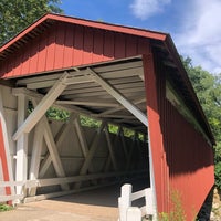 Photo taken at Everett Road Covered Bridge by Debbie E. on 8/20/2022