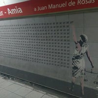 Photo taken at Estación Pasteur - AMIA [Línea B] by Daniel F. on 1/28/2017