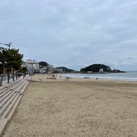 Photo taken at Songjeong Beach by Jong-hyun L. on 2/25/2024