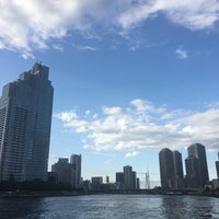 Photo taken at 月島川水門 by Makiko on 5/19/2018