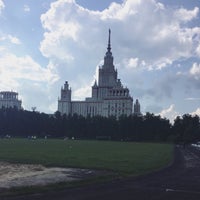 Photo taken at Теннисные корты МГУ by Mari on 5/29/2016