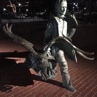 Photo taken at Edgar Allan Poe Statue by Tom C. on 1/16/2018