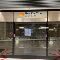 Photo taken at Haw Par Villa MRT Station (CC25) by Hinepochi I. on 3/27/2022