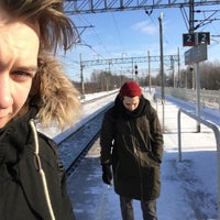 Photo taken at Ж/д станция «Левашово» by Alex K. on 2/22/2018