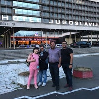 Photo taken at Stajalište gradskog prevoza Hotel Jugoslavija by Mahdi H. on 6/4/2018