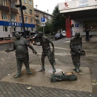 Photo taken at Скульптура «Трус, Балбес и Бывалый» by Мария К. on 8/5/2019