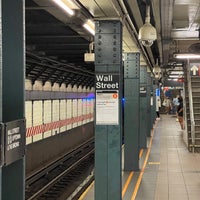 Photo taken at MTA Subway - Wall St (2/3) by Victor A. on 7/10/2021