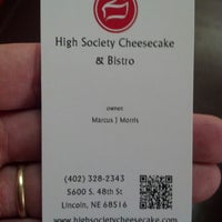 Снимок сделан в High Society Cheesecake &amp;amp; Bistro пользователем Michael S. 11/18/2012