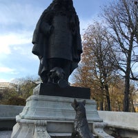Photo taken at Statue de Jean de La Fontaine (Le Corbeau et le Renard) by Tim T. on 11/17/2019