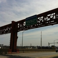 Photo taken at Pulaski Bridge Pedestrian &amp;amp; Bike Path by Dana O. on 4/28/2013