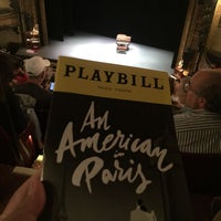 Photo taken at An American In Paris at The Palace Theatre by Momar V. on 9/16/2016