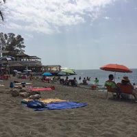 Photo taken at Playa de Baños del Carmen by Jesus I. on 8/16/2016