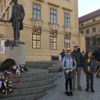 Photo taken at Statue of Tomáš Garrigue Masaryk by Zmi Z. on 10/28/2021