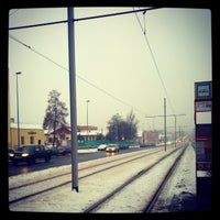 Photo taken at U Elektry (tram) by Daniel D. on 1/21/2013
