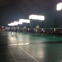 Photo taken at Air Force Badminton Court by Taparij s. on 11/15/2015
