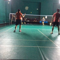 Photo taken at Air Force Badminton Court by Taparij s. on 8/30/2015