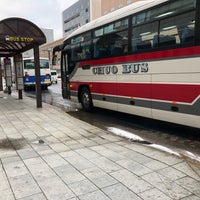 Photo taken at Kita 1 jo Nishi 4 chome Bus Stop by Now D. on 1/17/2018