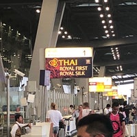 Photo taken at Thai Airways (TG) Check-in (Royal First) by Tobias S. on 3/13/2019