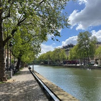 Photo taken at Canal Saint-Martin by Michael K. on 4/21/2024