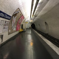Photo taken at Métro Buttes Chaumont [7bis] by Michael K. on 8/24/2017
