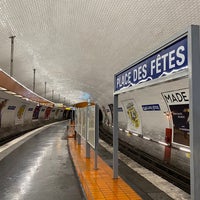 Photo taken at Métro Place des Fêtes [7bis,11] by Michael K. on 10/14/2021