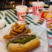 Photo taken at Portillo&amp;#39;s by amy f. on 5/6/2019