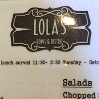 Photo taken at Lola&amp;#39;s Bowl and Bistro by Gina M. on 1/2/2016