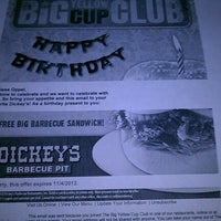 Photo taken at Dickey&amp;#39;s Barbecue Pit by Melissa on 10/29/2012